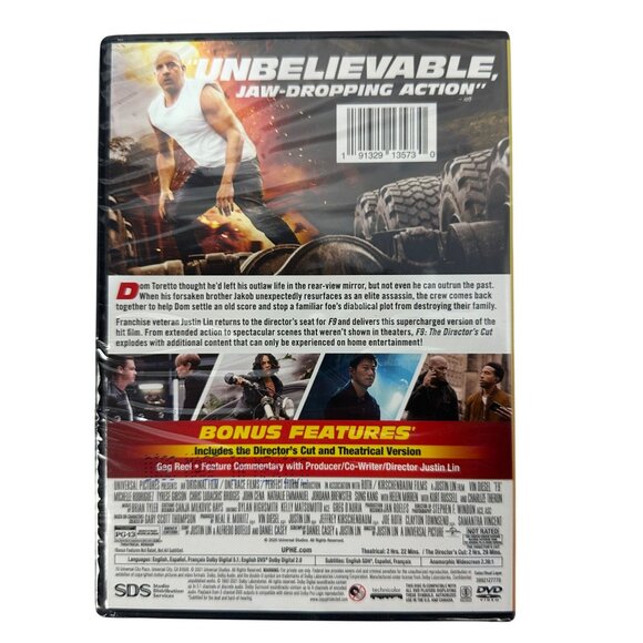 F9 The Fast Saga DVD 2021 PG13 Vin Diesel Universal Studios Directors Cut - Picture 2 of 5